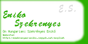eniko szekrenyes business card