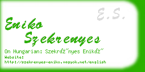 eniko szekrenyes business card